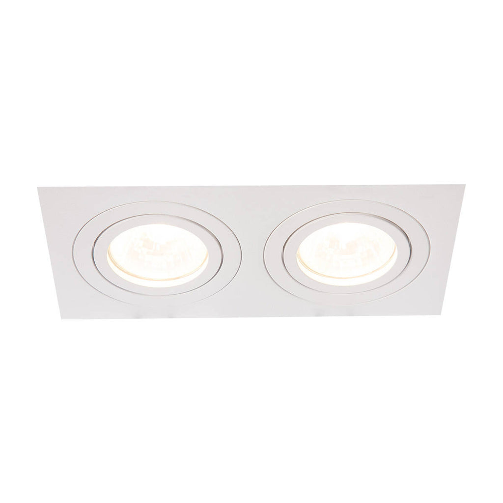 Oprawa wpuszczana podwójna METIS, biała, 2x50W GU10