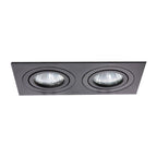 Oprawa wpuszczana podwójna METIS, czarna, 2x50W GU10