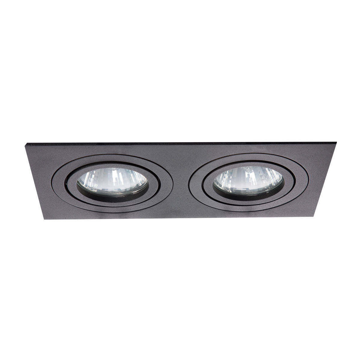 Oprawa wpuszczana podwójna METIS, czarna, 2x50W GU10