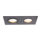 Oprawa wpuszczana podwójna METIS, czarna, 2x50W GU10