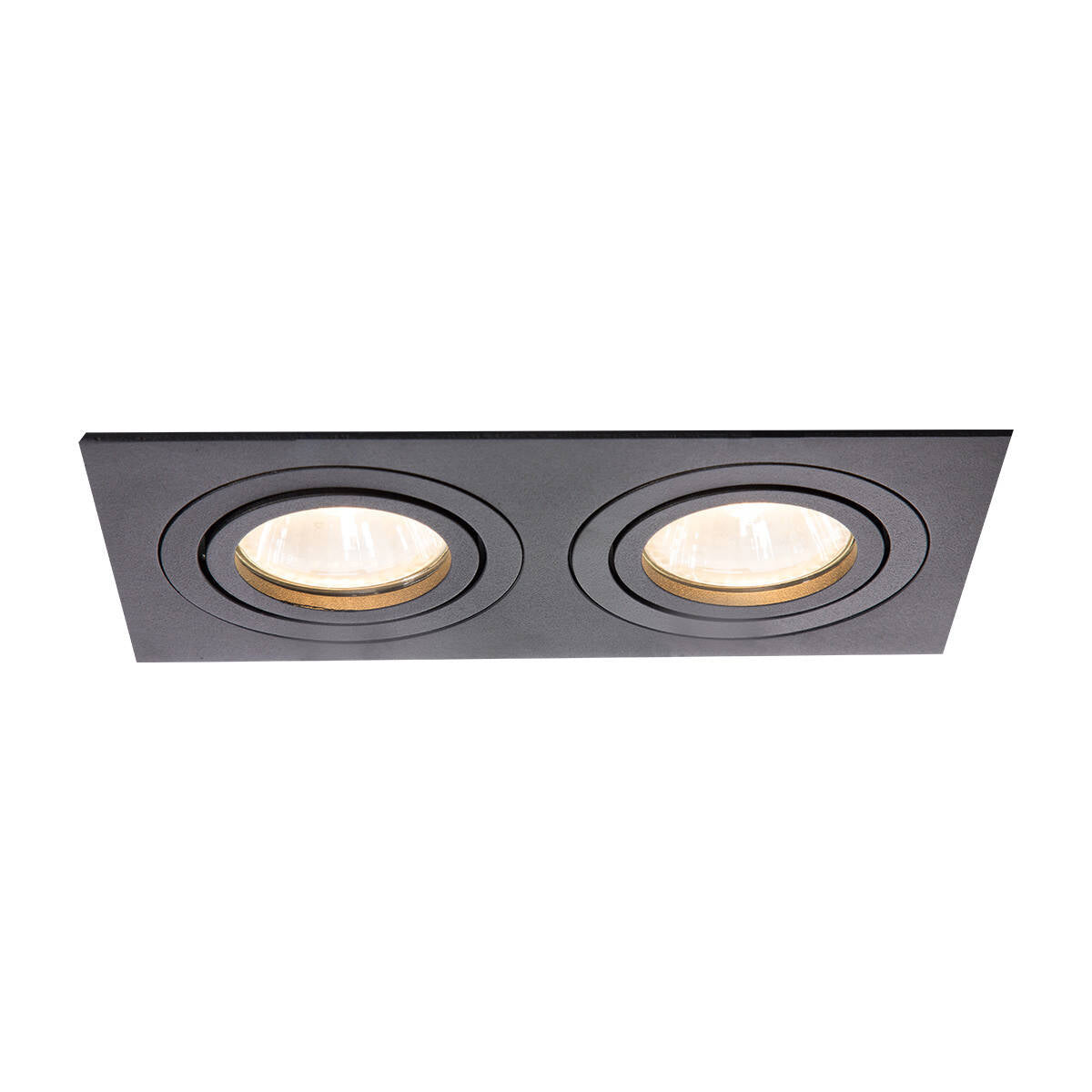 Oprawa wpuszczana podwójna METIS, czarna, 2x50W GU10