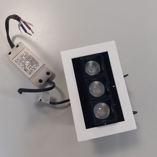 Oprawa wpuszczana sufitowa HARPER 12,3cm 6W LED ciepła biel 3000K | czarny/biały