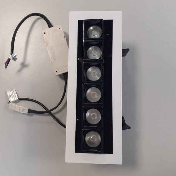 Oprawa wpuszczana sufitowa HARPER 21,8cm 12W LED ciepła biel 3000K | czarny/biały