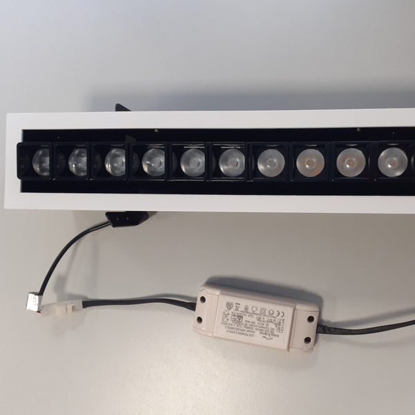 Oprawa wpuszczana sufitowa HARPER 40,4cm 24W LED ciepła biel 3000K | czarny/biały