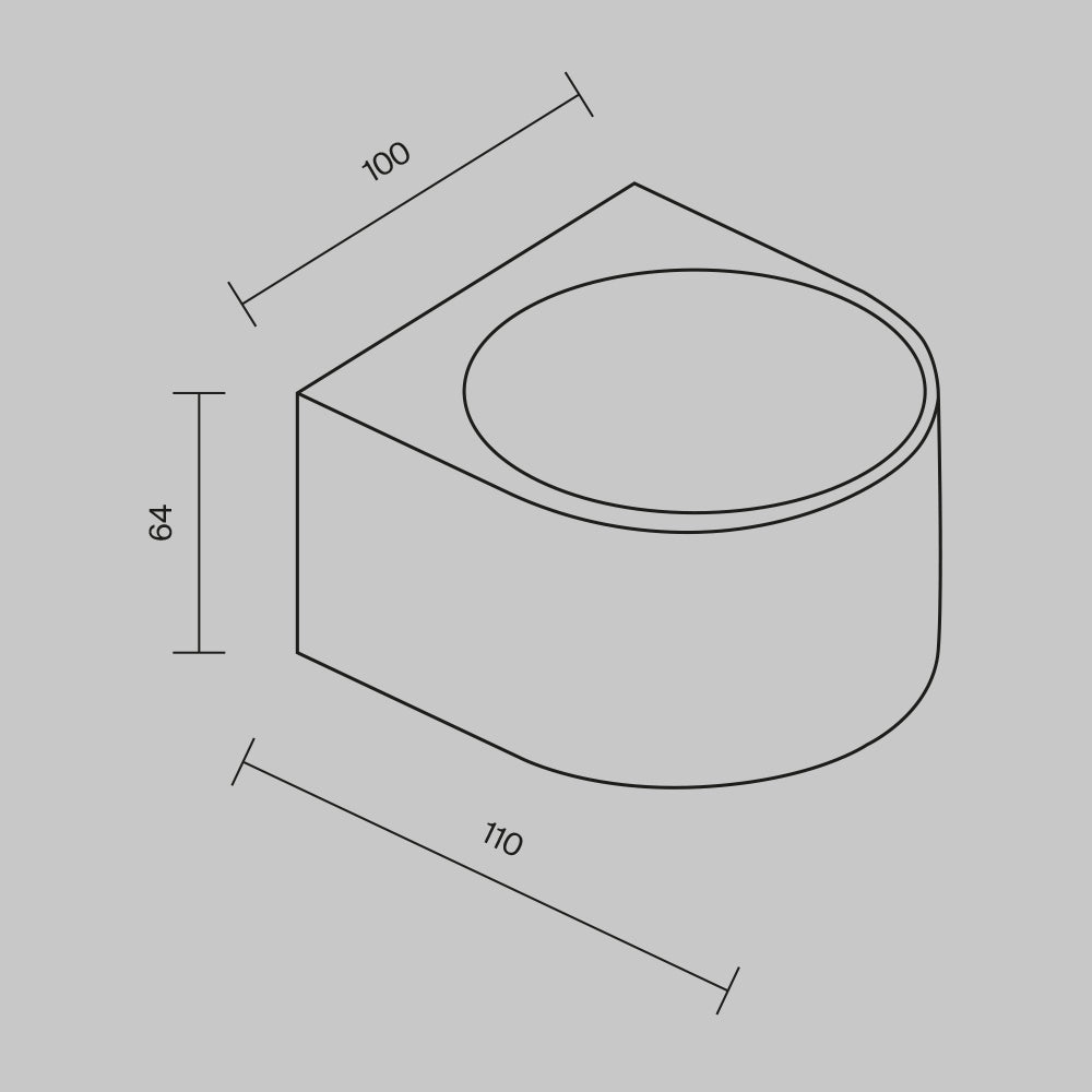 Oświetlenie architektoniczne Outdoor Blow IP54 x O435WL-L10GF3K | Grafit
