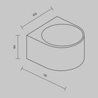Oświetlenie architektoniczne Outdoor Blow IP54 x O435WL-L10GF3K | Grafit