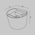 Oświetlenie architektoniczne Outdoor Fulton IP54 x O573WL-L6W | Biały