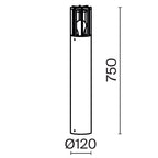 Oświetlenie krajobrazu Outdoor Barrel IP54 1xE27 O453FL-01GF | Grafit