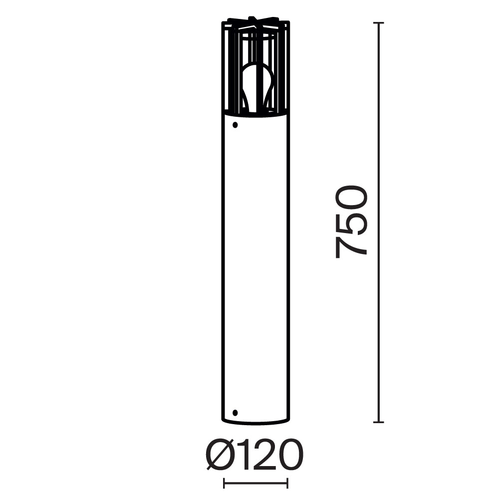 Oświetlenie krajobrazu Outdoor Barrel IP54 1xE27 O453FL-01GF | Grafit
