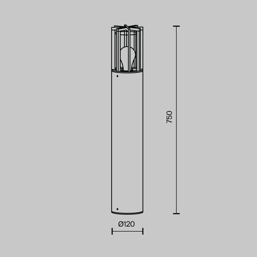 Oświetlenie krajobrazu Outdoor Barrel IP54 1xE27 O453FL-01GF | Grafit