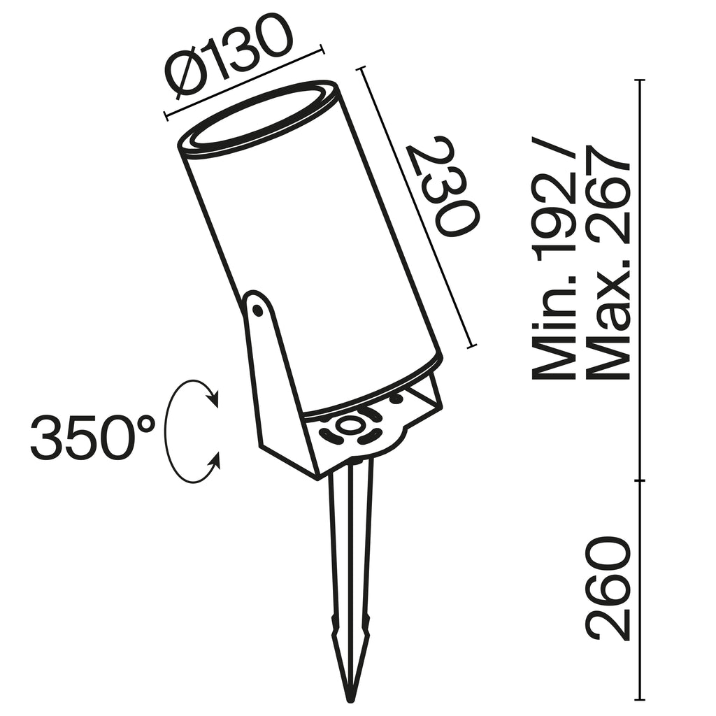 Oświetlenie krajobrazu Outdoor Bern IP65 x O050FL-L30W3K | Biały