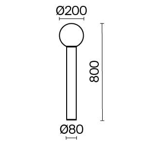 Oświetlenie krajobrazu Outdoor Bold IP54 1xE27 O598FL-01B | Czarny