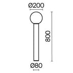 Oświetlenie krajobrazu Outdoor Bold IP54 1xE27 O598FL-01B | Czarny