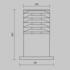Oświetlenie krajobrazu Outdoor Bronx IP54 1xE27 O576FL-01GR | Szary