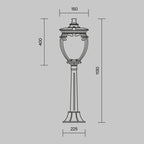Oświetlenie krajobrazu Outdoor Fleur IP44 1xE27 O414FL-01GB1 | Czarny ze złotem