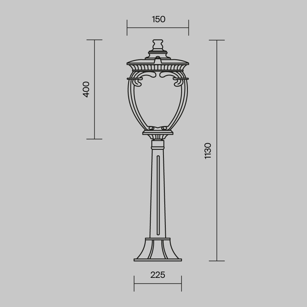 Oświetlenie krajobrazu Outdoor Fleur IP44 1xE27 O414FL-01GB1 | Czarny ze złotem