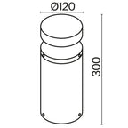Oświetlenie krajobrazu Outdoor Olten IP65 x O591FL-L12GF3K | Grafit