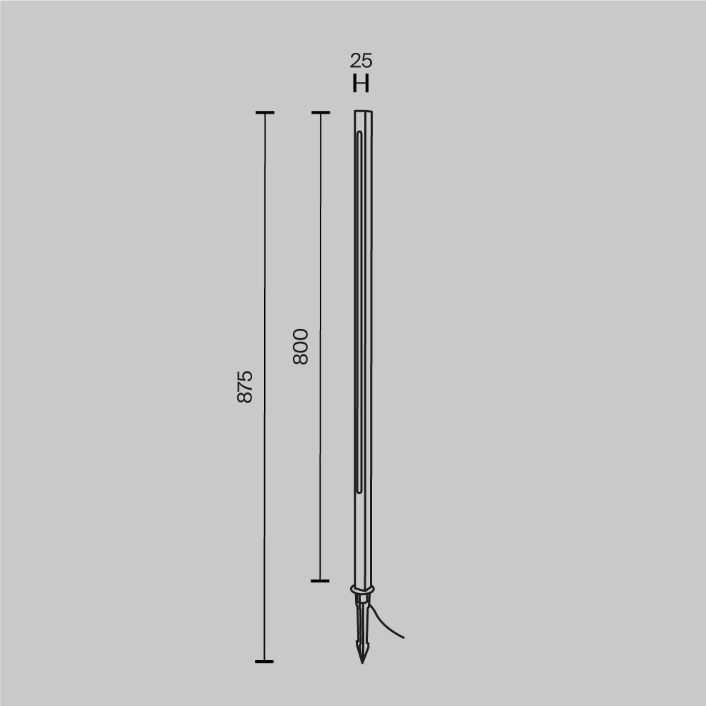 Oświetlenie krajobrazu Outdoor Pole IP65 x O440FL-L12GF3K | Grafit