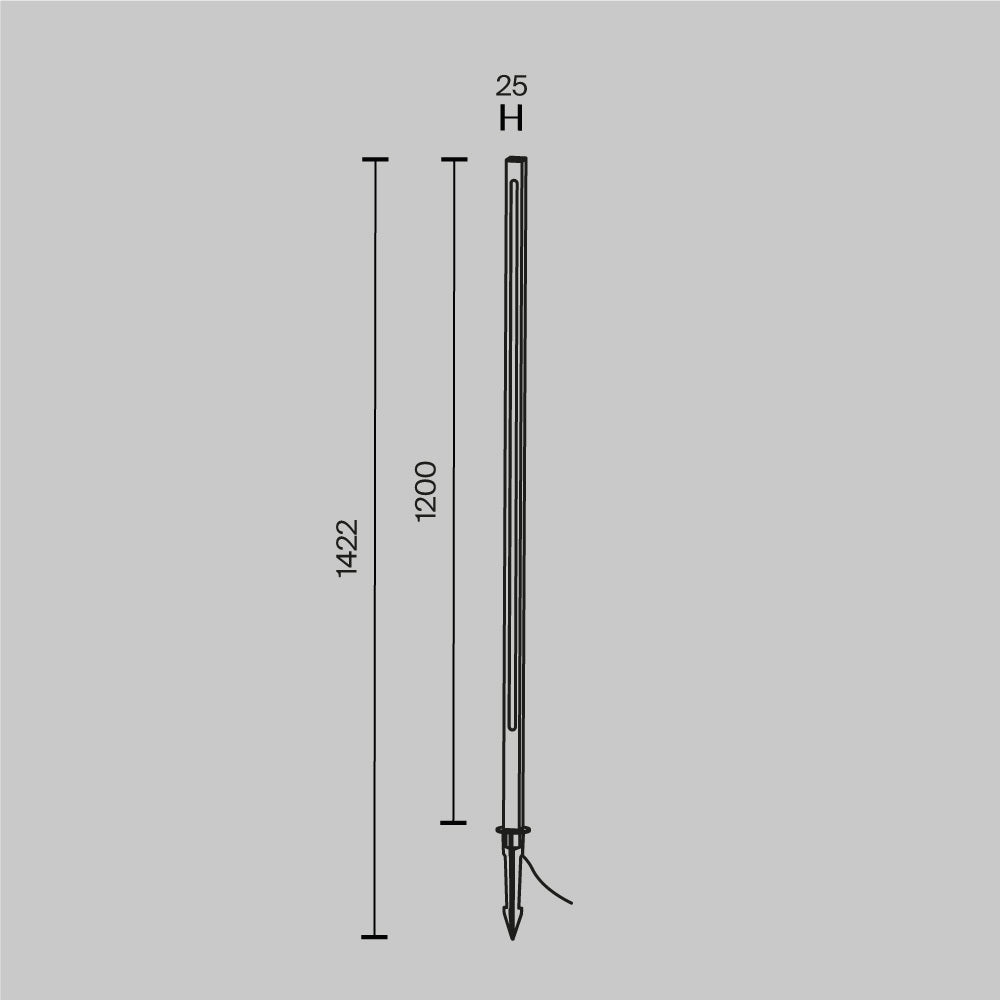 Oświetlenie krajobrazu Outdoor Pole IP65 x O440FL-L18GF3K | Grafit