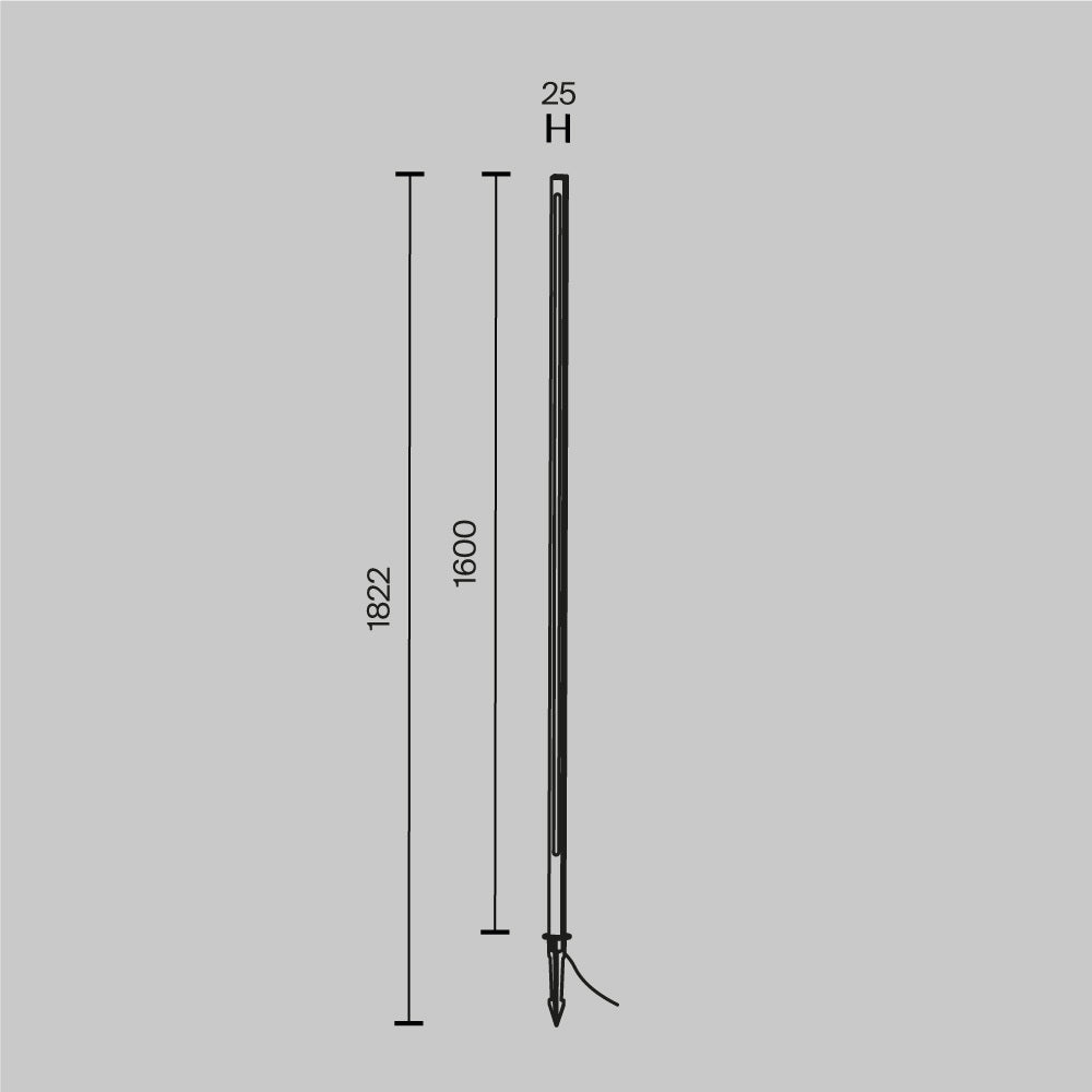 Oświetlenie krajobrazu Outdoor Pole IP65 x O440FL-L24GF3K | Grafit