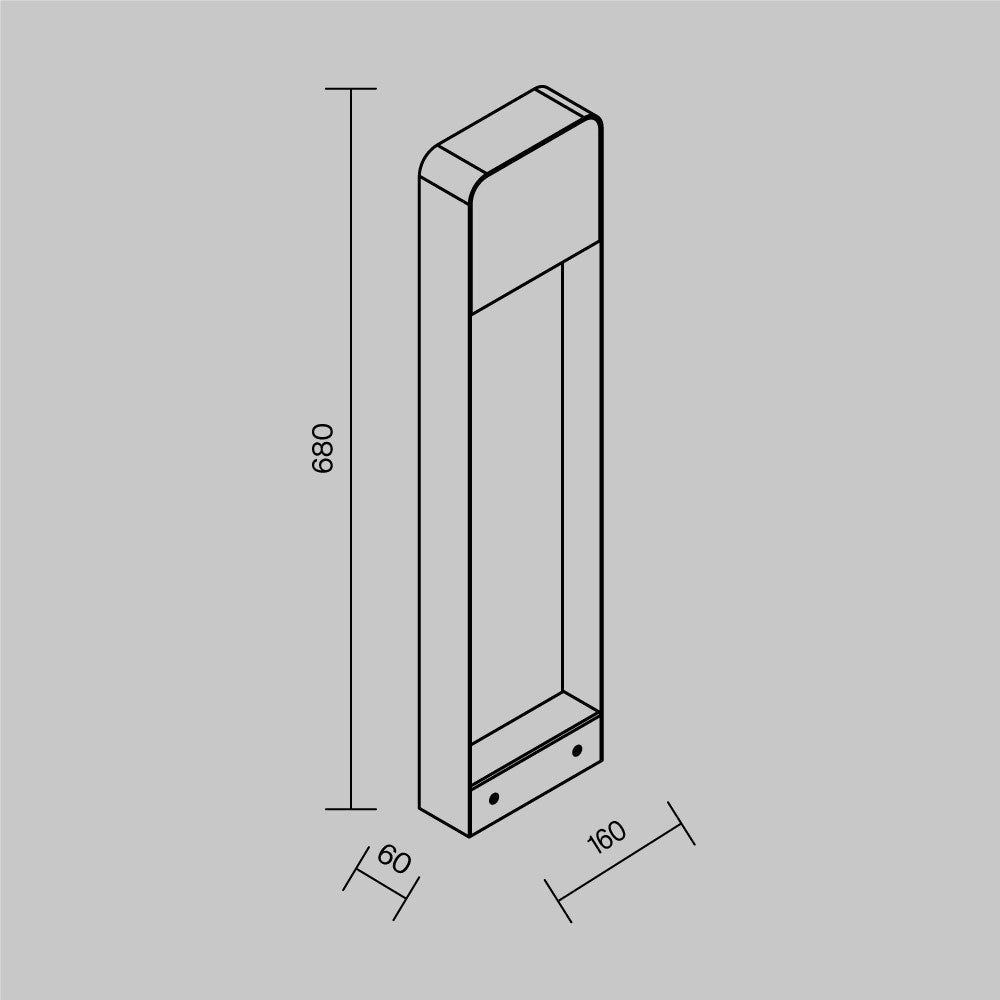 Oświetlenie krajobrazu Outdoor Porte IP54 x O481FL-L7B3K | Czarny