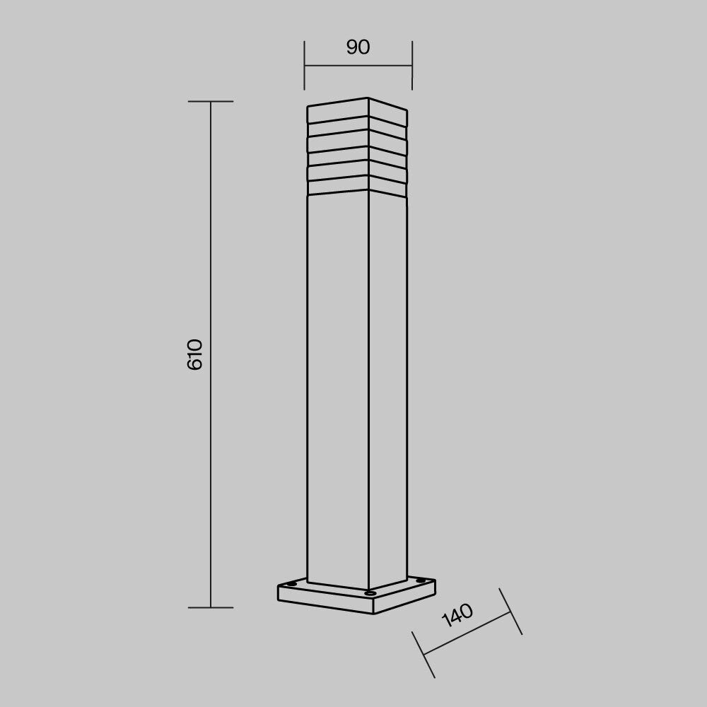 Oświetlenie krajobrazu Outdoor Unter den Linden IP54 1xE27 O578FL-01B | Czarny