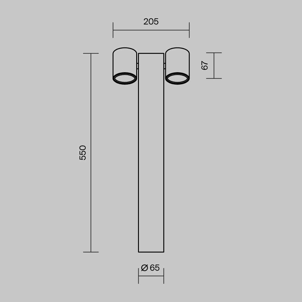 Oświetlenie krajobrazu Outdoor Wall Street IP54 2xGU10 O010FL-02B | Czarny