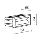 Oświetlenie schodów Outdoor Bosca IP65 x O045SL-L3B3K | Czarny