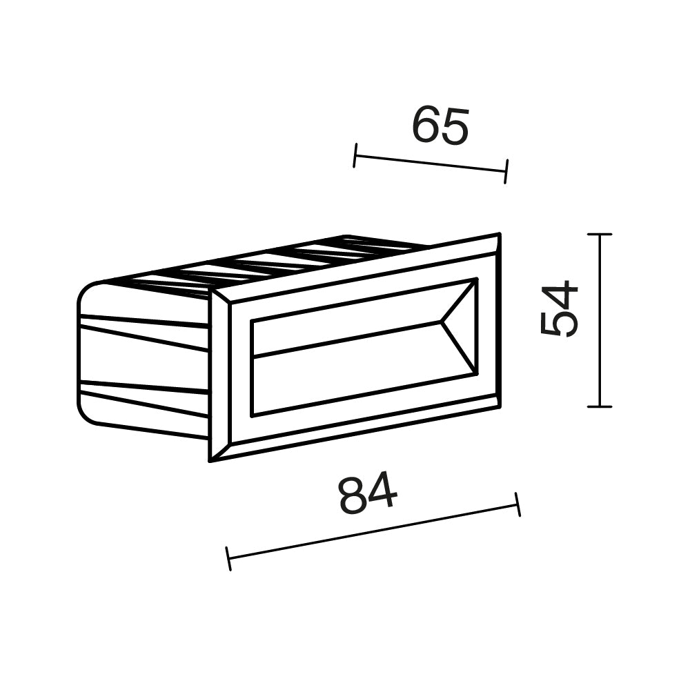 Oświetlenie schodów Outdoor Bosca IP65 x O045SL-L3B3K | Czarny