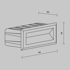 Oświetlenie schodów Outdoor Bosca IP65 x O045SL-L3B3K | Czarny