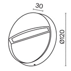 Oświetlenie schodów Outdoor Mane IP54 x O046SL-L3B3K | Czarny