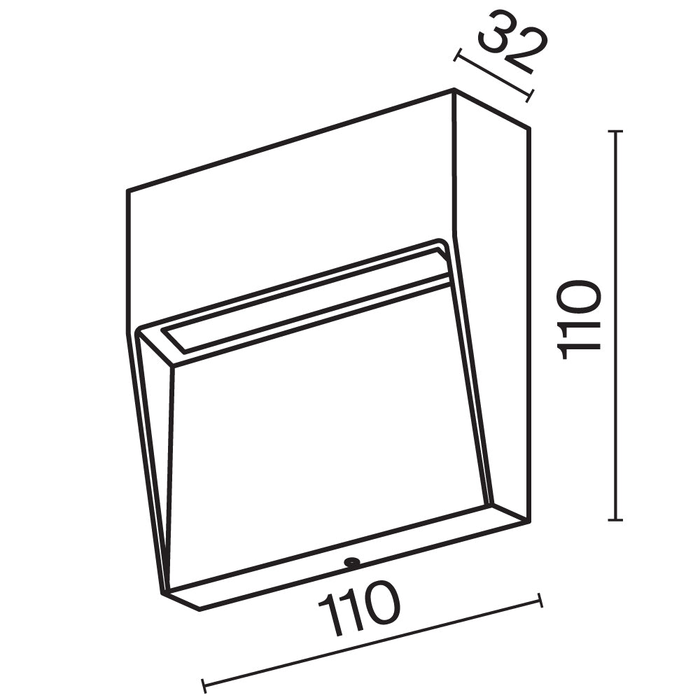 Oświetlenie schodów Outdoor Mane IP54 x O047SL-L3B3K | Czarny