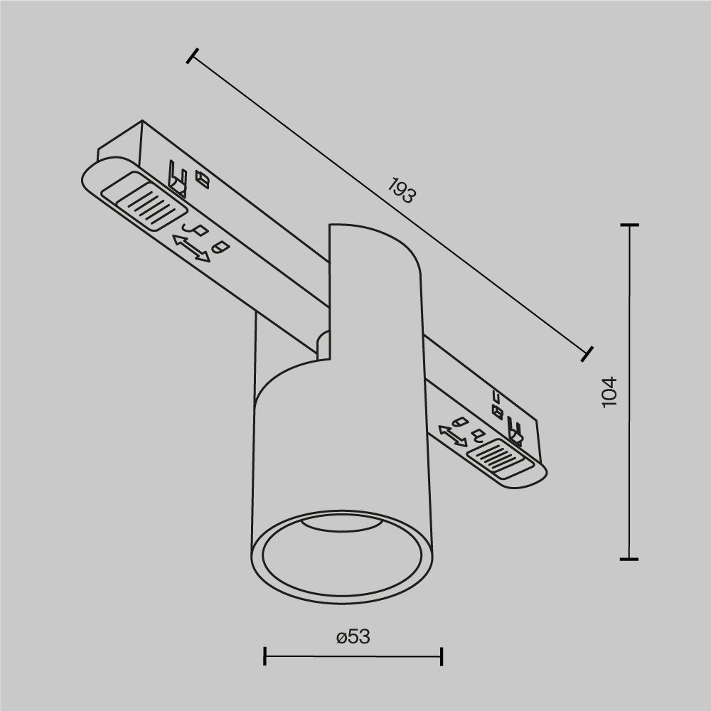 Oświetlenie szynowe Technical Alfa IP20 x TR122-2-7W3K-BS | Czarny