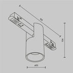 Oświetlenie szynowe Technical Alfa IP20 x TR122-4-7W-DS-BS | Czarny