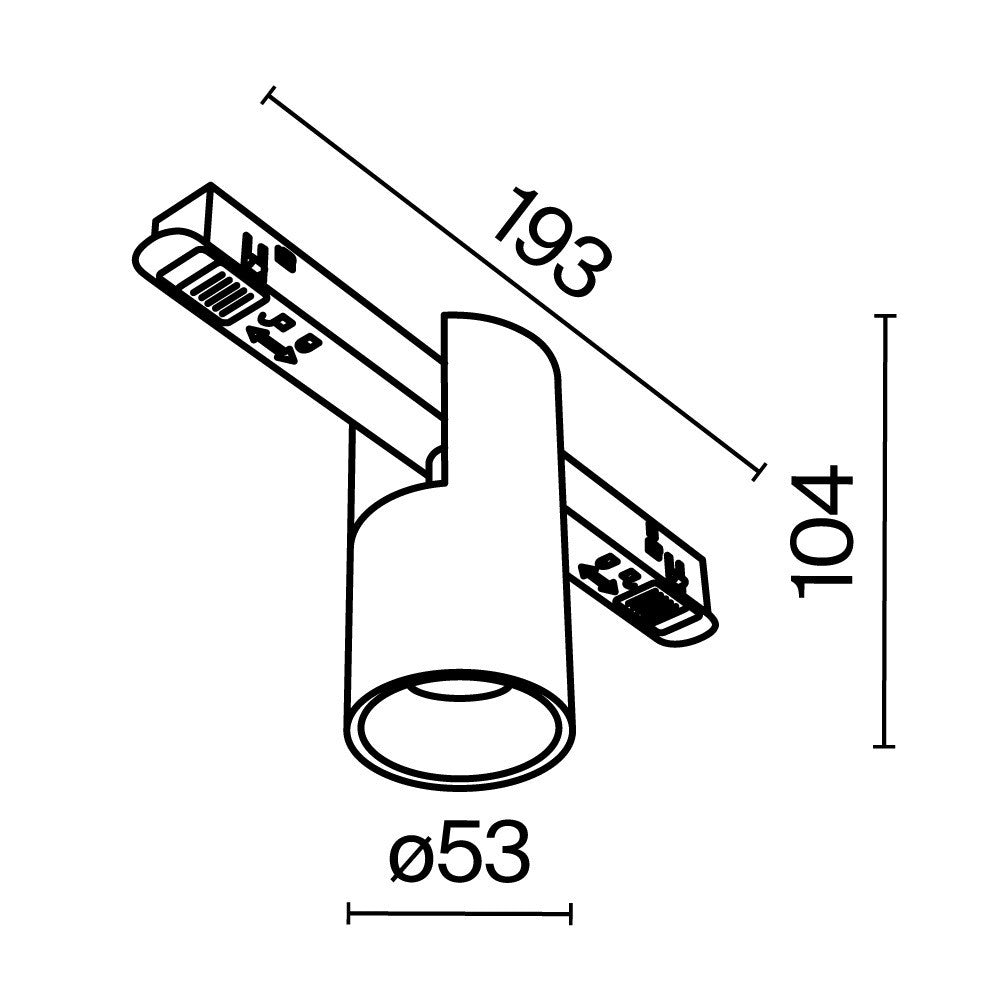 Oświetlenie szynowe Technical Alfa IP20 x TR122-4-7W-DS-W | Czarny