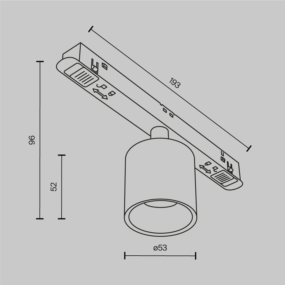 Oświetlenie szynowe Technical Alfa S IP20 x TR132-2-7W3K-BS | Czarny