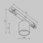 Oświetlenie szynowe Technical Alfa S IP20 x TR132-2-7W3K-BS | Czarny