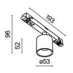 Oświetlenie szynowe Technical Alfa S IP20 x TR132-2-7W3K-BS | Czarny