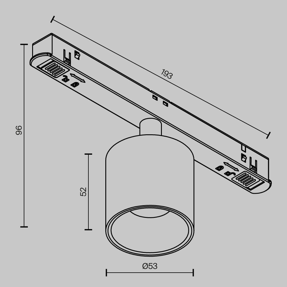 Oświetlenie szynowe Technical Alfa S IP20 x TR132-4-7W-DS-B | Czarny