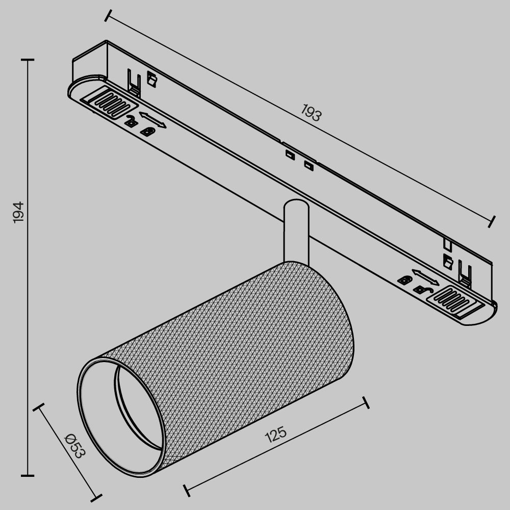 Oświetlenie szynowe Technical Artisan IP20 x TR097-2-12W2.7K-M-BB | Czarny