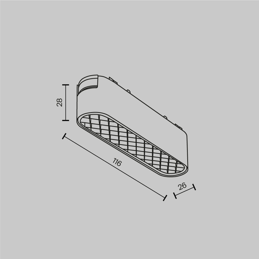 Oświetlenie szynowe Technical Basis Grid IP20 x TR084-1-6W3K-W | Biały
