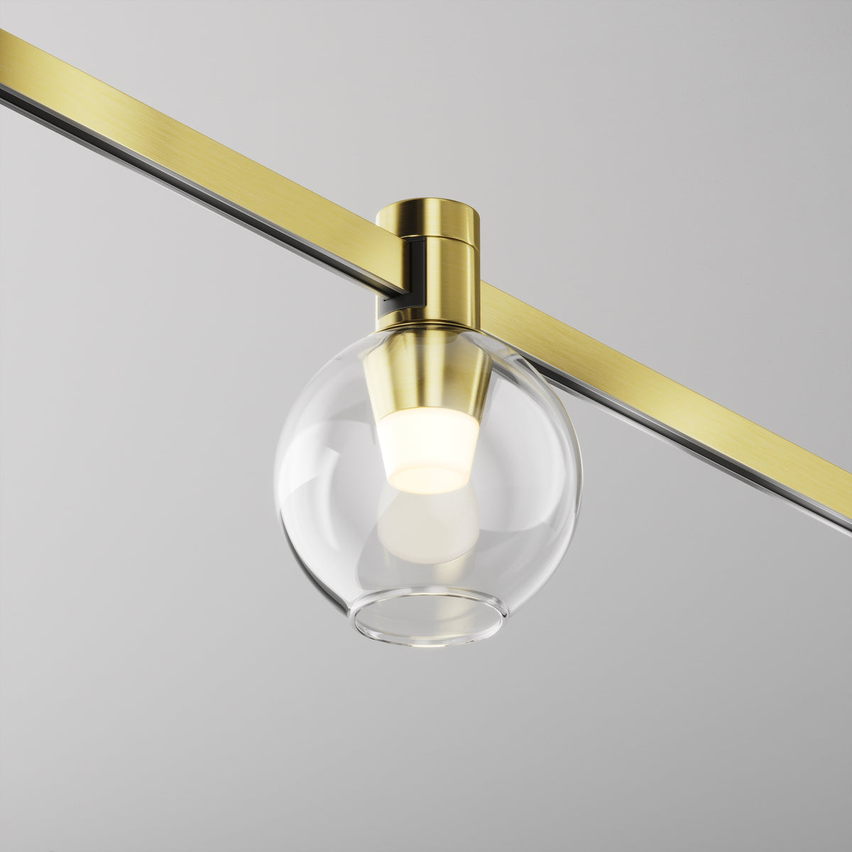 Oświetlenie szynowe Technical Bubble IP20 x TR148-1-3W2.7K-BS-DE | Mosiądz