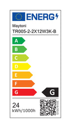 Oświetlenie szynowe Technical Elti Duo IP20 x TR005-2-2X12W3K-B | Czarny