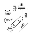 Oświetlenie szynowe Technical Elti IP20 1xGU10 TR005-1-GU10-B | Czarny