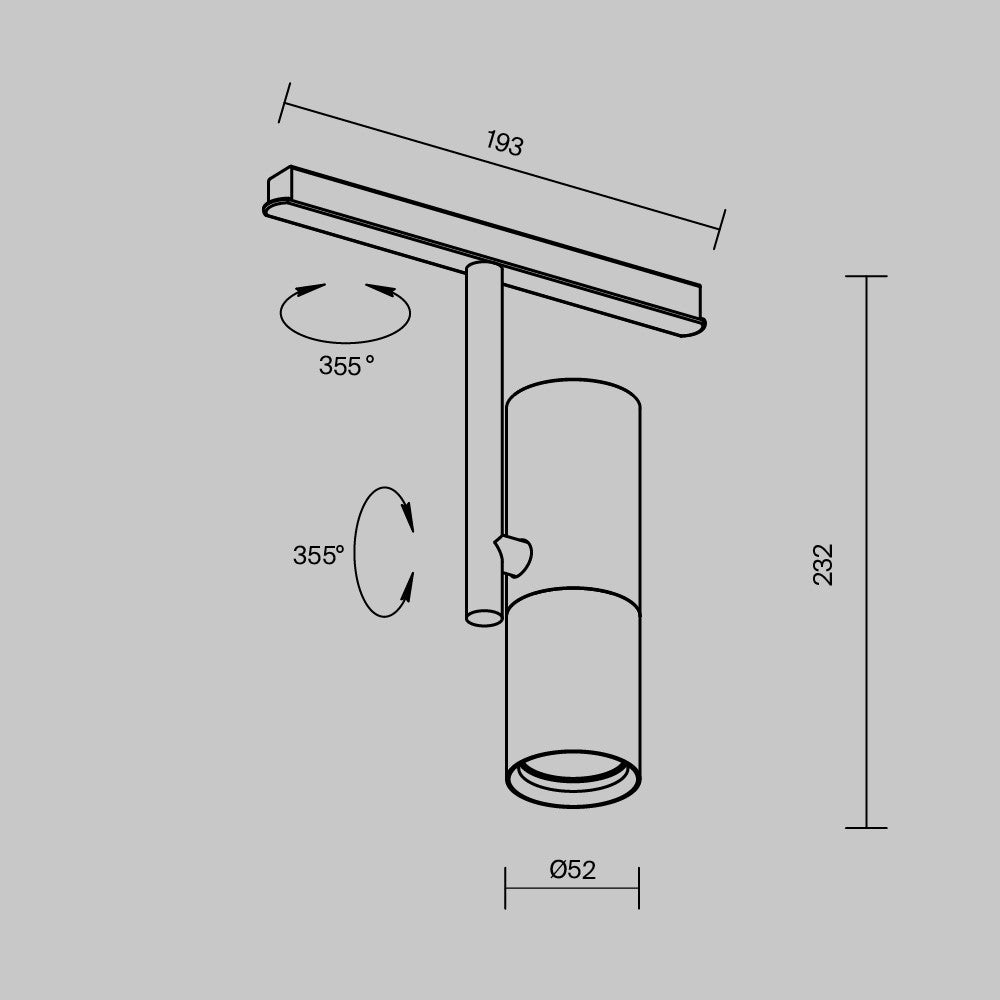 Oświetlenie szynowe Technical Elti IP20 x TR005-2-12W3K-BW | Czarny
