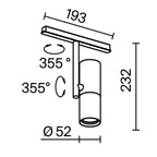 Oświetlenie szynowe Technical Elti IP20 x TR005-2-12W3K-BW | Czarny