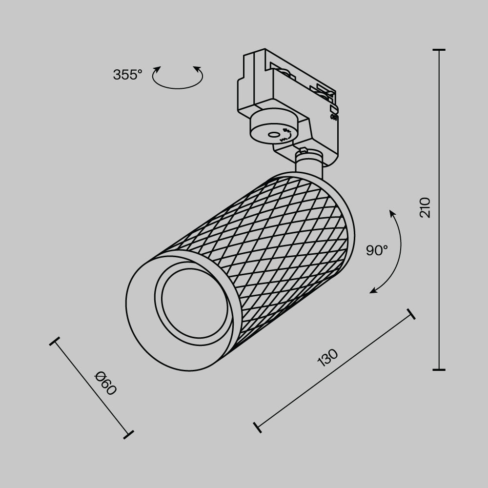 Oświetlenie szynowe Technical Focus Design IP20 1xGU10 TR011-1-GU10-B | Czarny