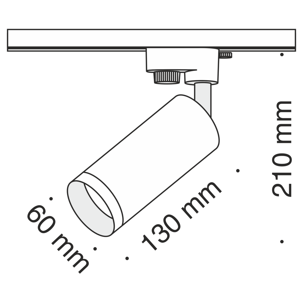 Oświetlenie szynowe Technical Focus IP20 1xGU10 TR004-1-GU10-MG | Czarny