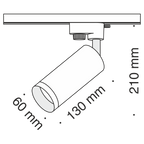 Oświetlenie szynowe Technical Focus IP20 1xGU10 TR004-1-GU10-MG | Czarny