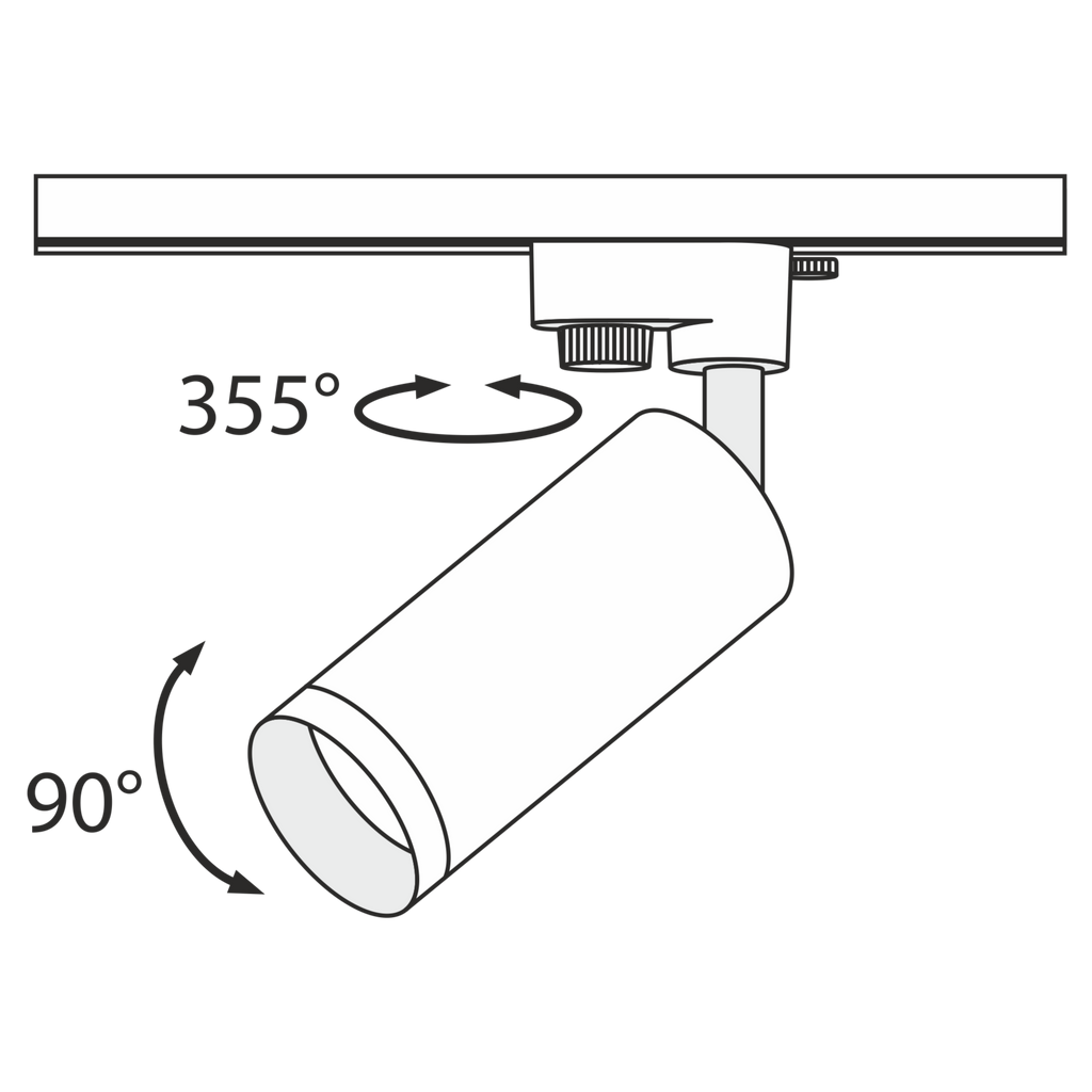 Oświetlenie szynowe Technical Focus IP20 1xGU10 TR004-1-GU10-MG | Czarny